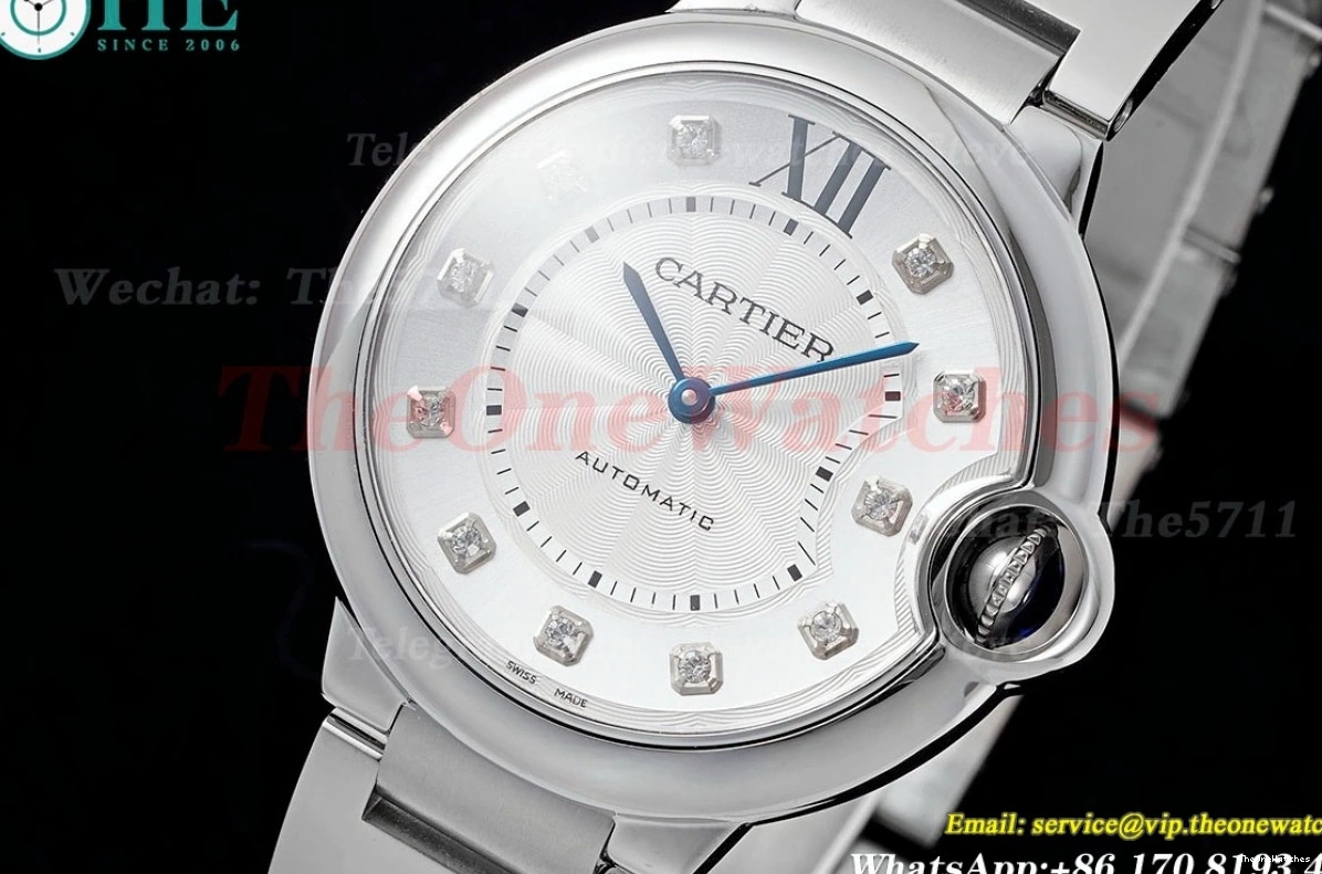 AF NH05 SS De Ballon SS Bleu Cartier 36mm Dia White 0509